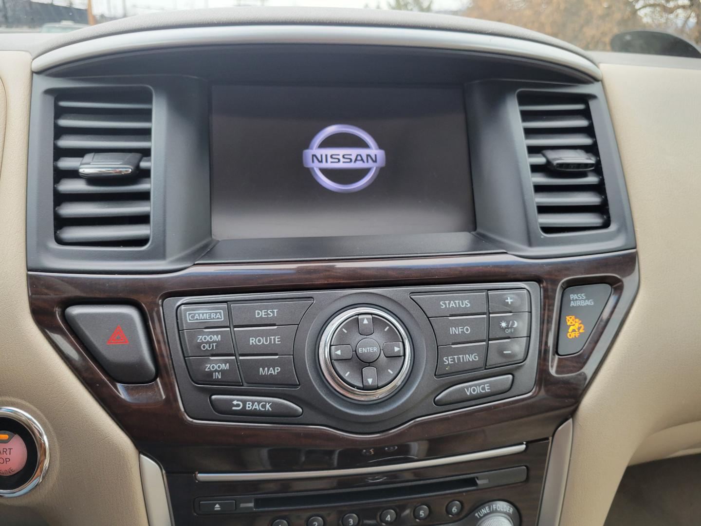 2013 Brown /Tan Nissan Pathfinder Platinum (5N1AR2MM1DC) with an 3.5L V6 engine, Automatic / CVT transmission, located at 450 N Russell, Missoula, MT, 59801, (406) 543-6600, 46.874496, -114.017433 - 4 Wheel Drive SUV. Power Sunroof. 3rd Row Seating. Heated Leather Front and Middle Seats. Power Front Seats. DVD Screens in Headrests. Navigation. Bluetooth. Backup Camera. AM FM CD DVD XM. Heated Steering Wheel. Towing. - Photo#19